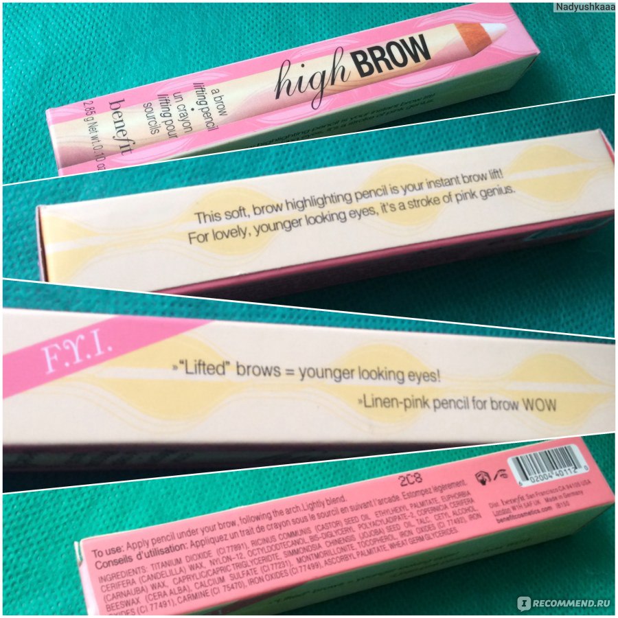 Карандаш для бровей Benefit High brow lifting pencil - «Универсальный ...