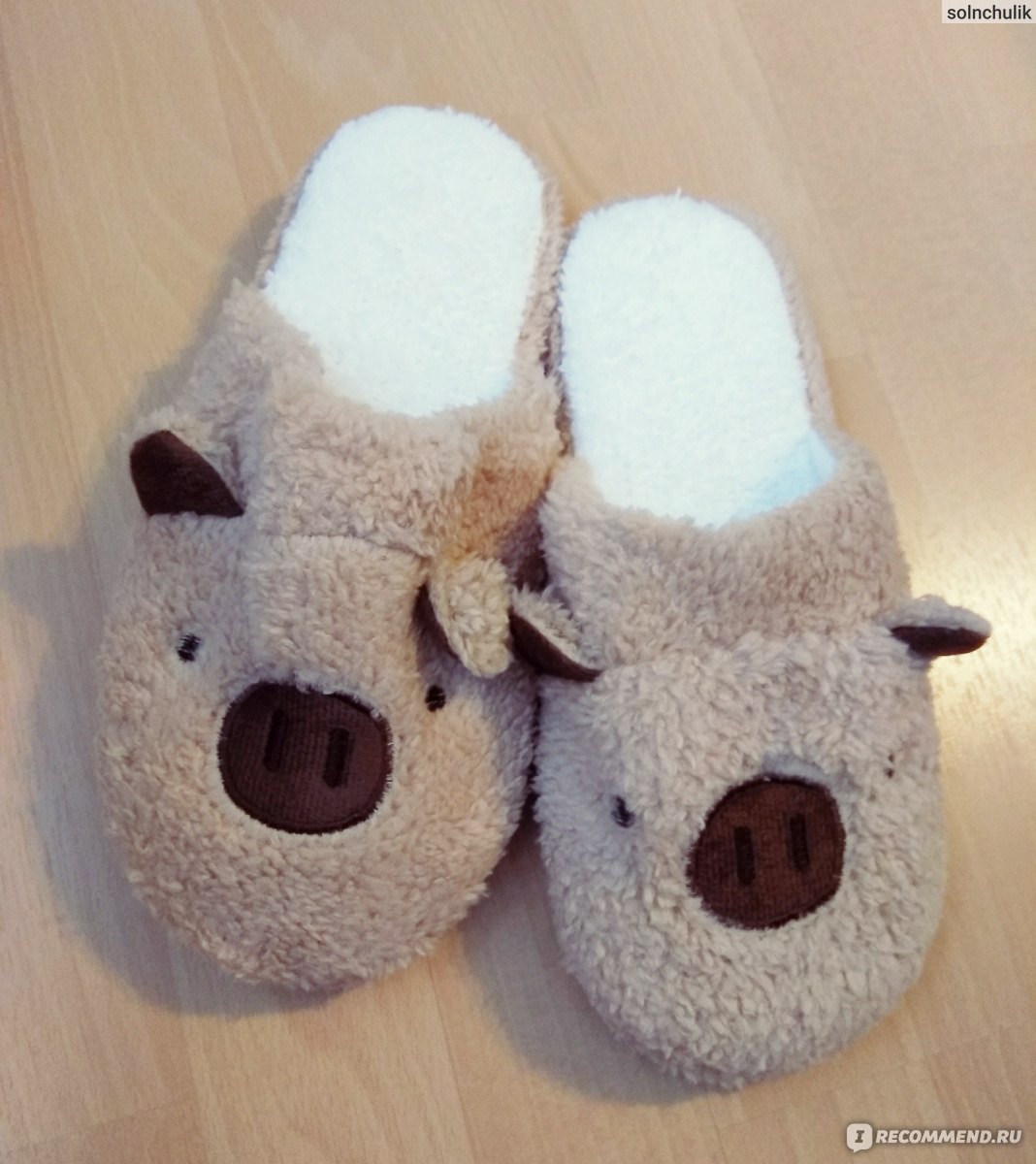 Домашние тапочки Aliexpress Cute Pig Home Floor Soft Stripe Slippers -  «Одна из самых удачных покупок с Аliexpress! Плюшевое счастье для ног  мерзлявой хозяйки)» | отзывы