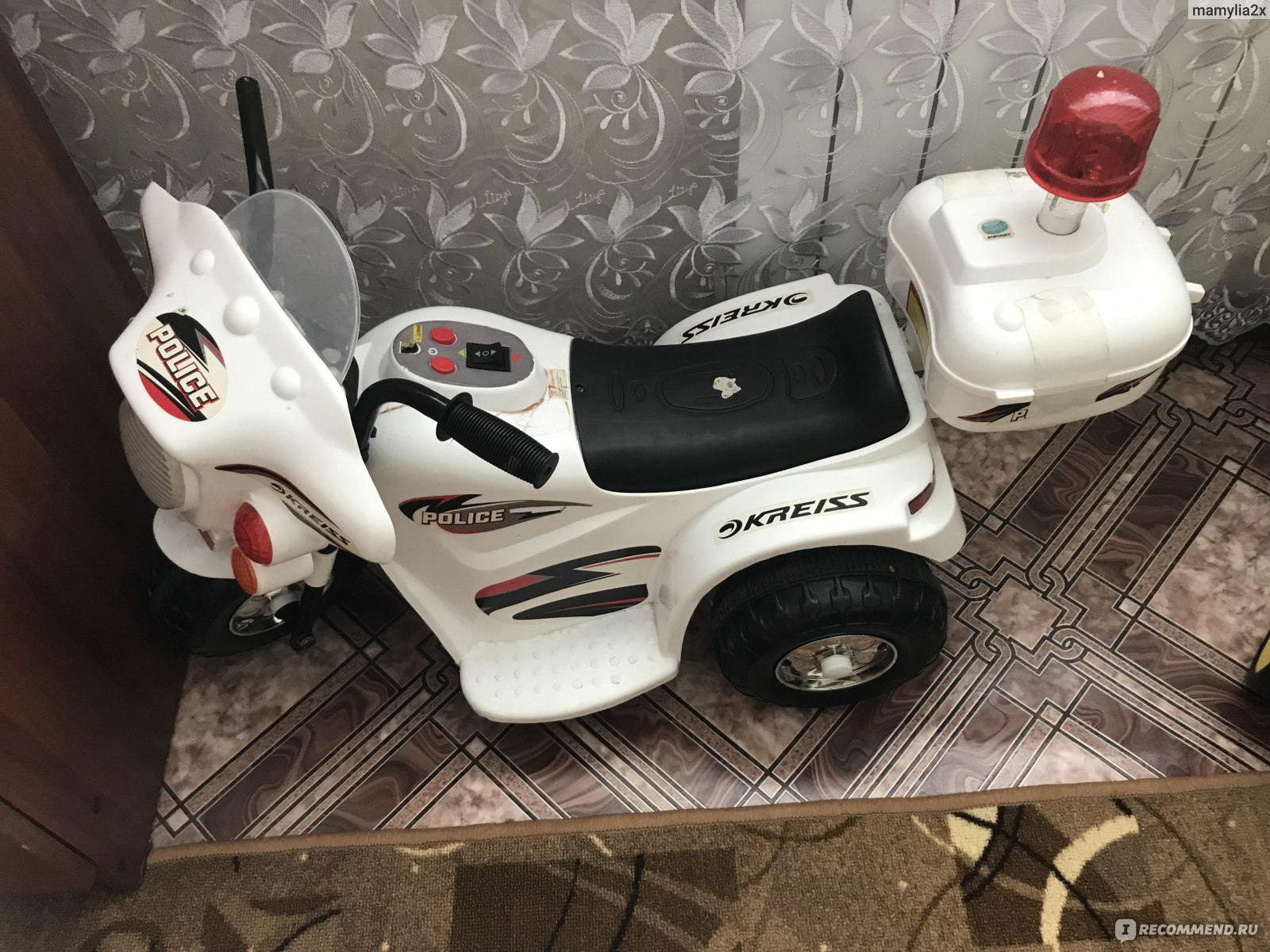 Kreiss Мотоцикл Полиция 6V - «Трехколёсный скутер детский KREISS Scooter  очень лёгкий.» | отзывы