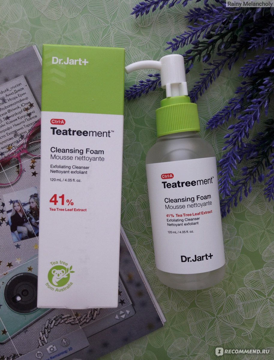 Лечебная гель-пенка для умывания с чайным деревом Dr.Jart+ Ctrl A Teatreement Cleansing Foam