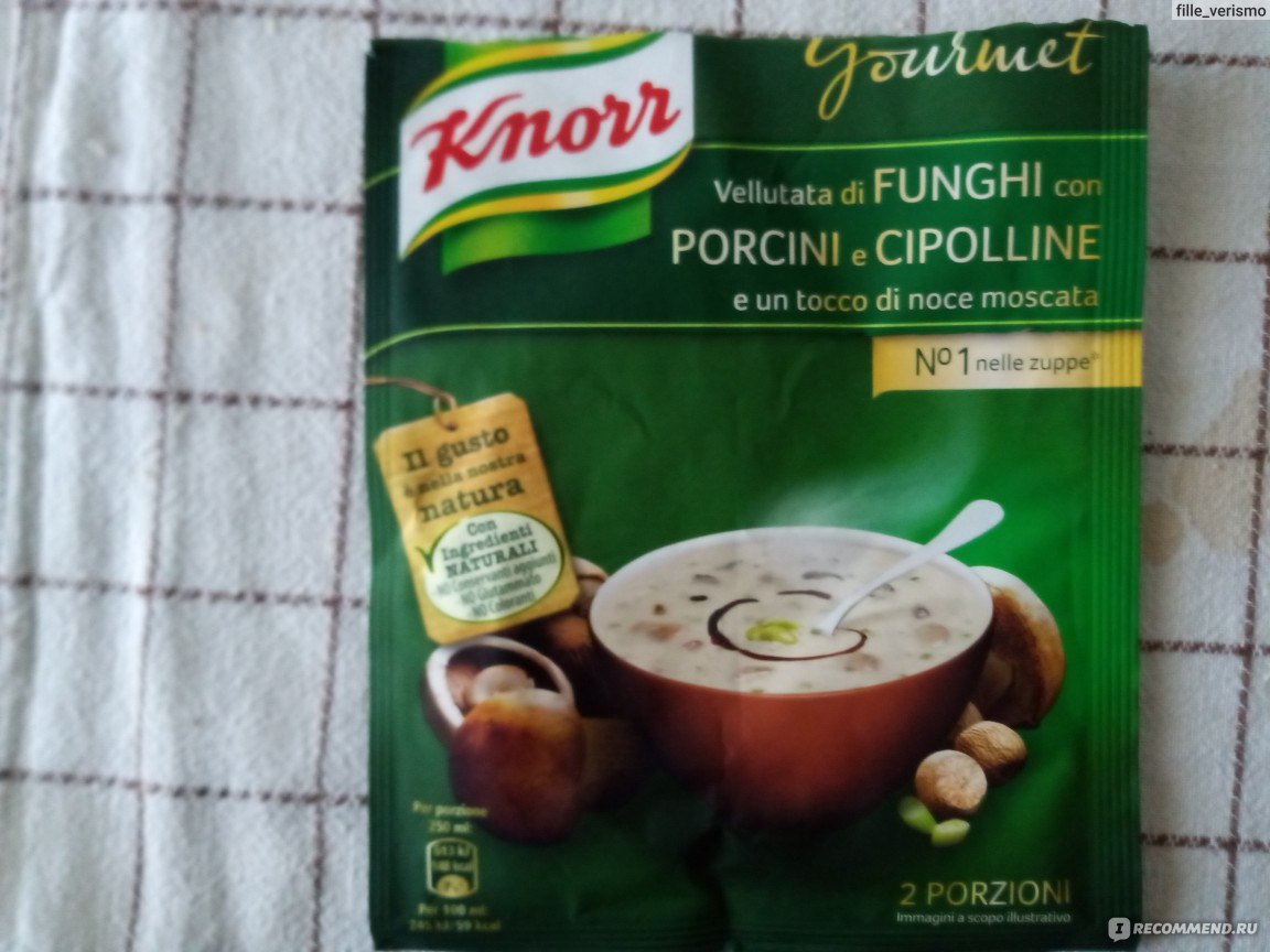 Супы быстрого приготовления Knorr Cremesuppe Waldpilz - «Натуральный грибной  суп,европейское качество за копейки.» | отзывы