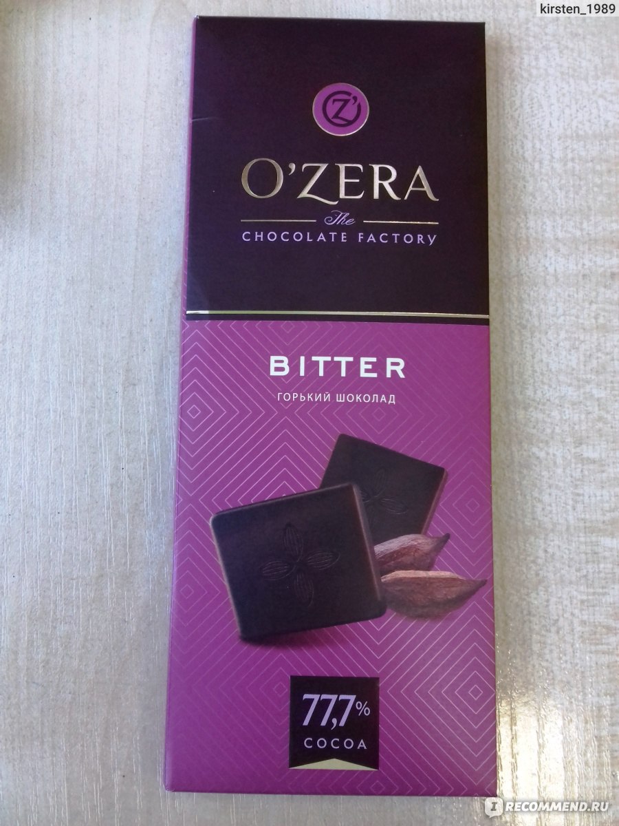 Шоколад oZera Bitter 77,7% 90г