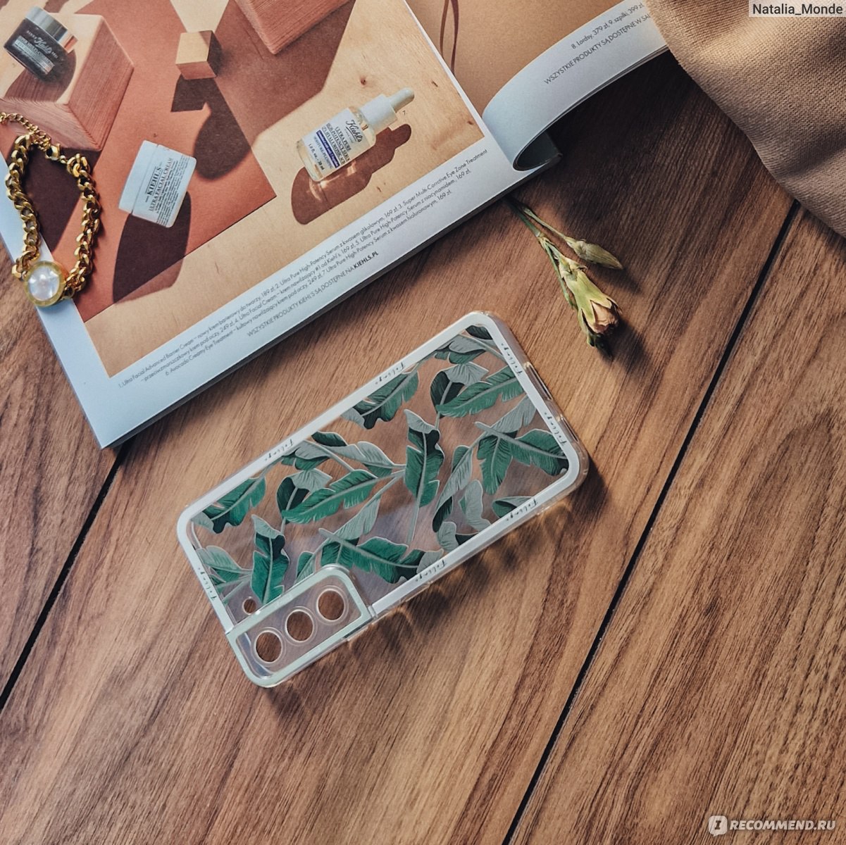 Чехол для телефона Shein Leaf Pattern Clear Phone Case - «Не только защита,  но и стиль» | отзывы