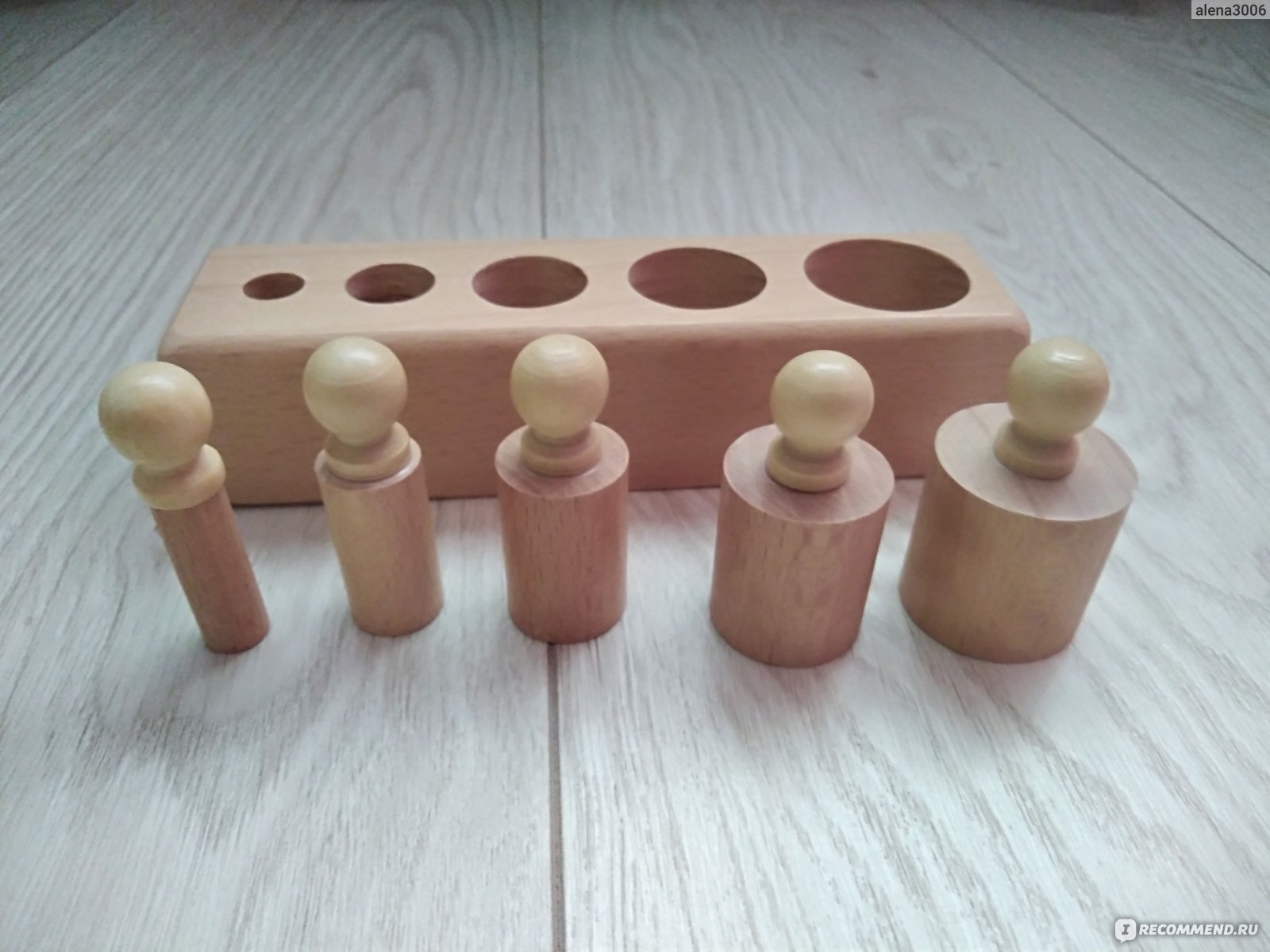 Aliexpress Блоки цилиндров Монтессори Russian warehouse Kampeshevogo  Russian warehouse wooden toys Montessori educational cylinder connector  blocks toy Baby practice development and Senses - «Блоки цилиндров. Они  просто однотонные и деревянные, но ребенок