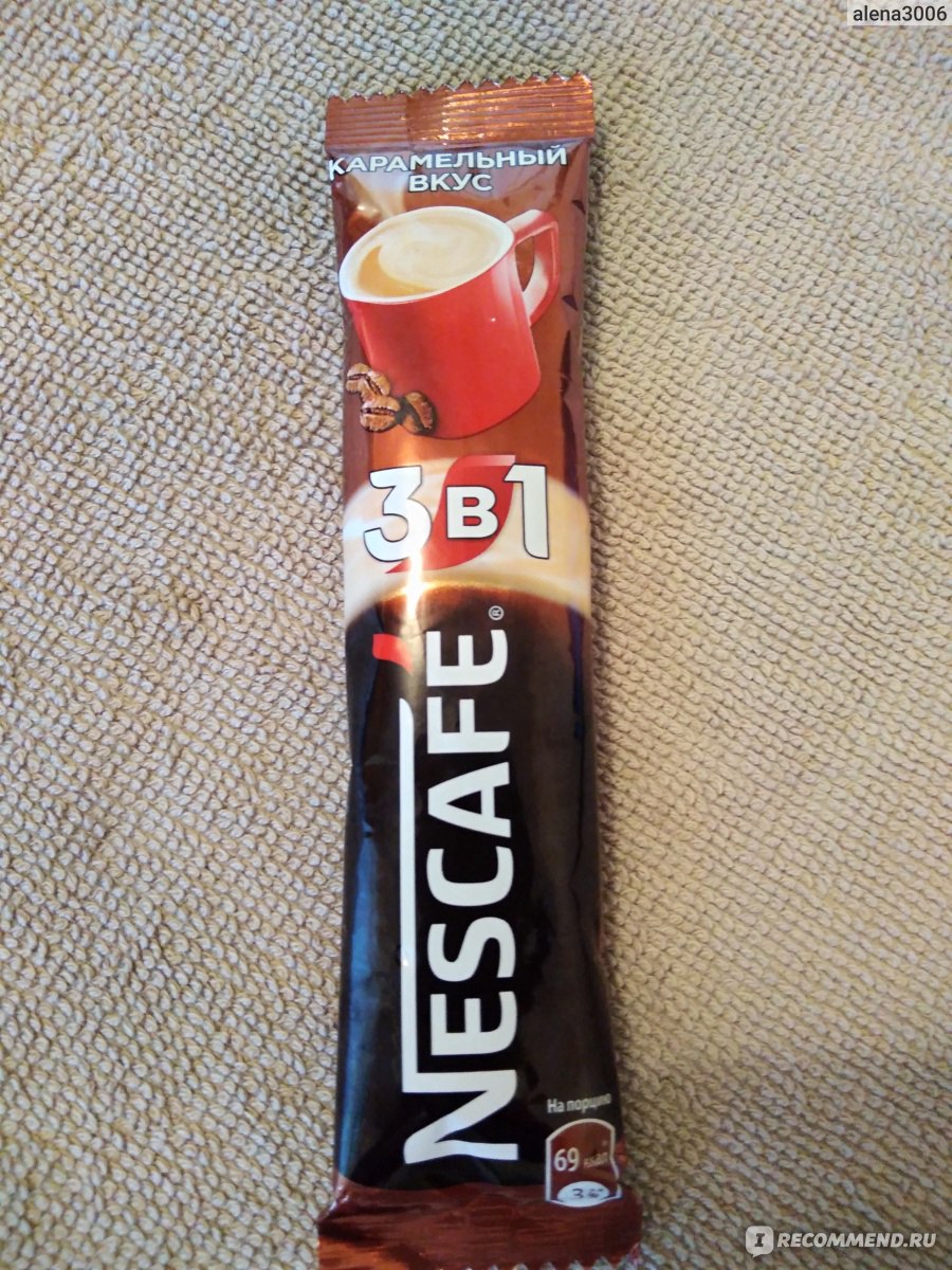 Кофе 3 в 1 Nescafe карамельный вкус - «Приторно сладкий, на любителя ...