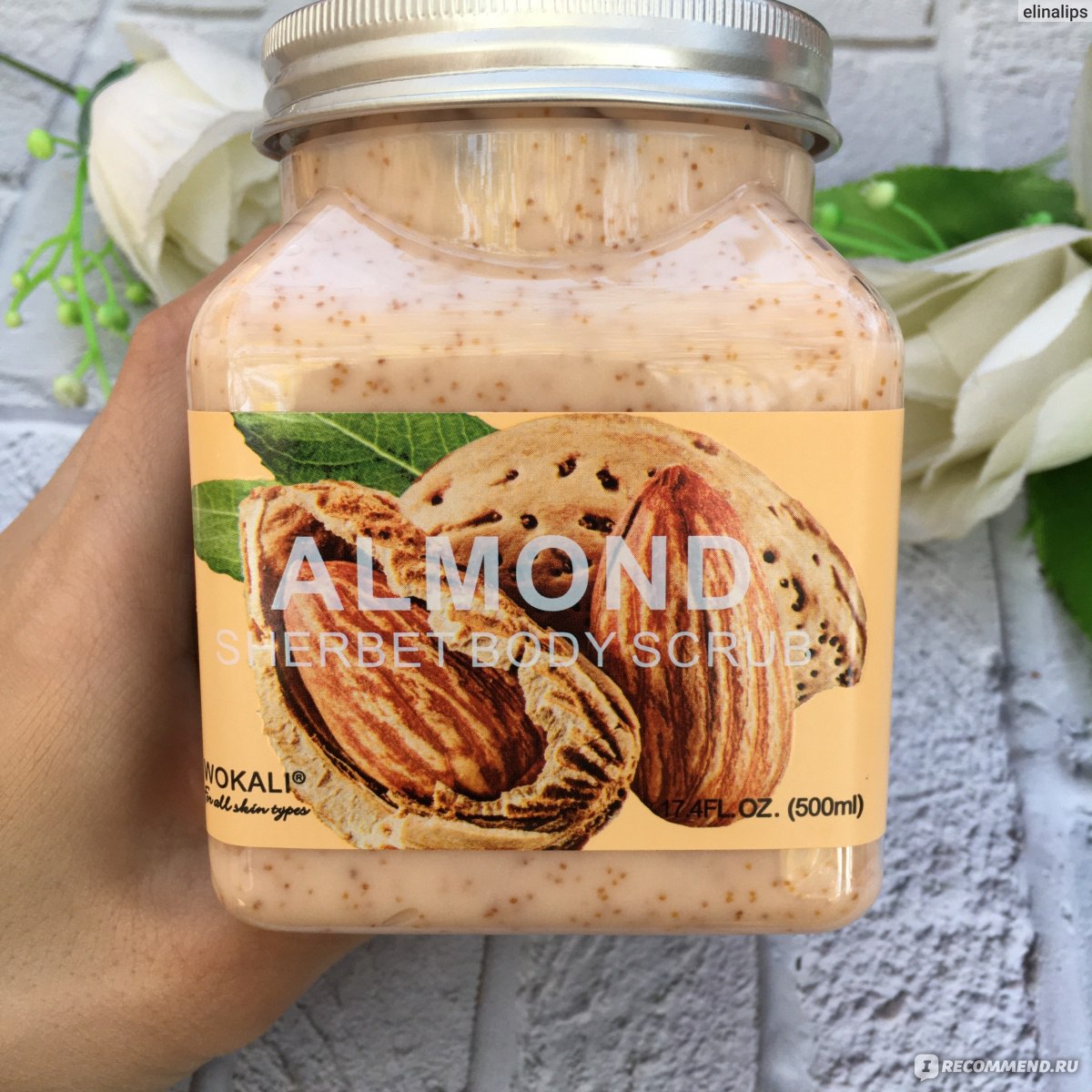 Скраб для тела Wokali Sherbet Body Scrub Almond  фото