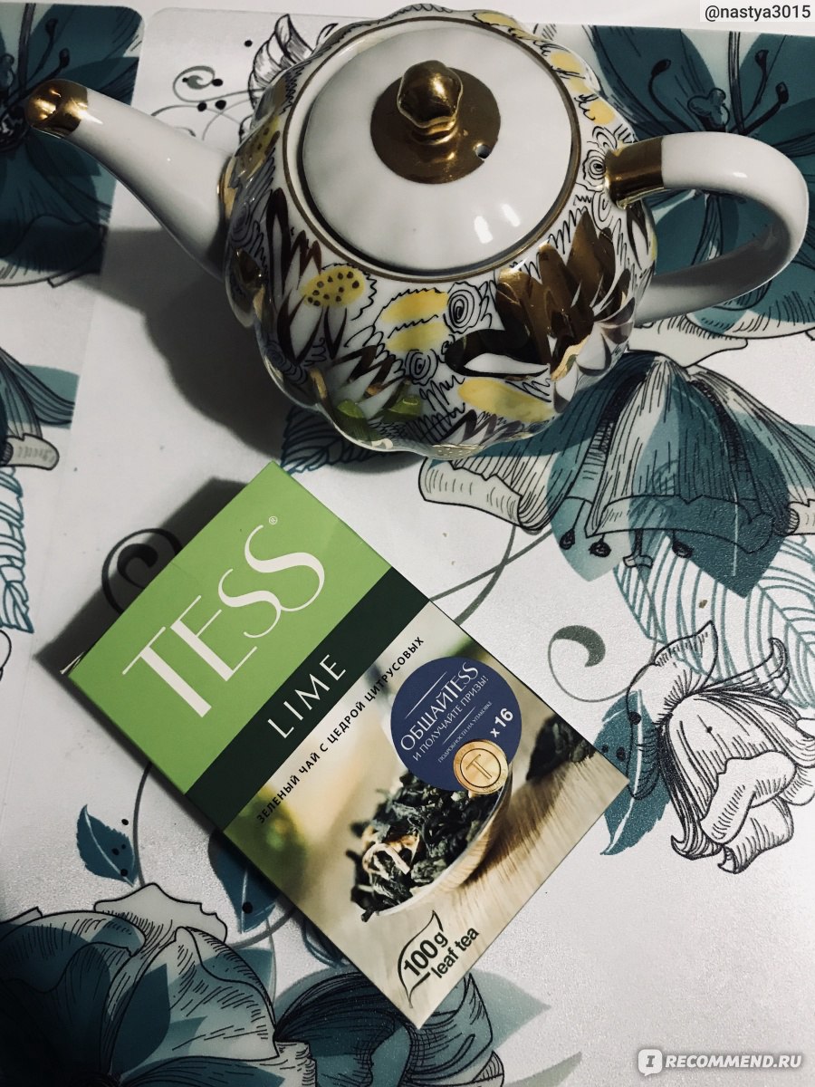 Чай зеленый Tess Green Tea Lime - «польза и вред зеленого чая. Стоит ли  покупать данную марку? + рецепт кексиков к чаю » | отзывы