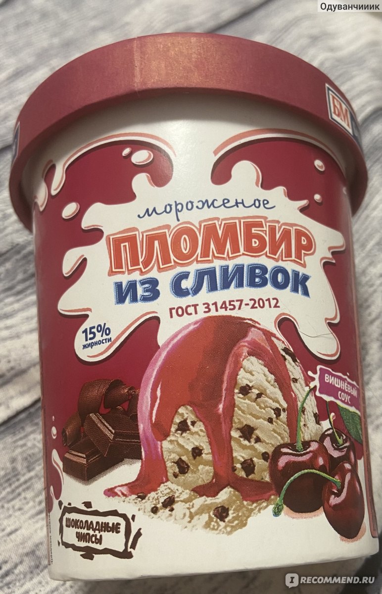 Шоколадное мороженое с вишней