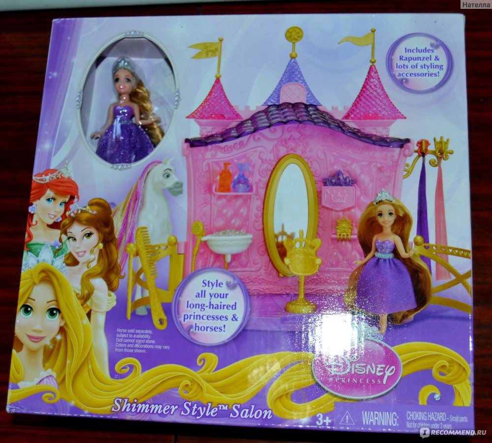 Mattel Салон красоты с мини-Рапунцель / Disney Princess Shimmer Style Salon  Playset - «Салон красоты с мини-Рапунцель» | отзывы