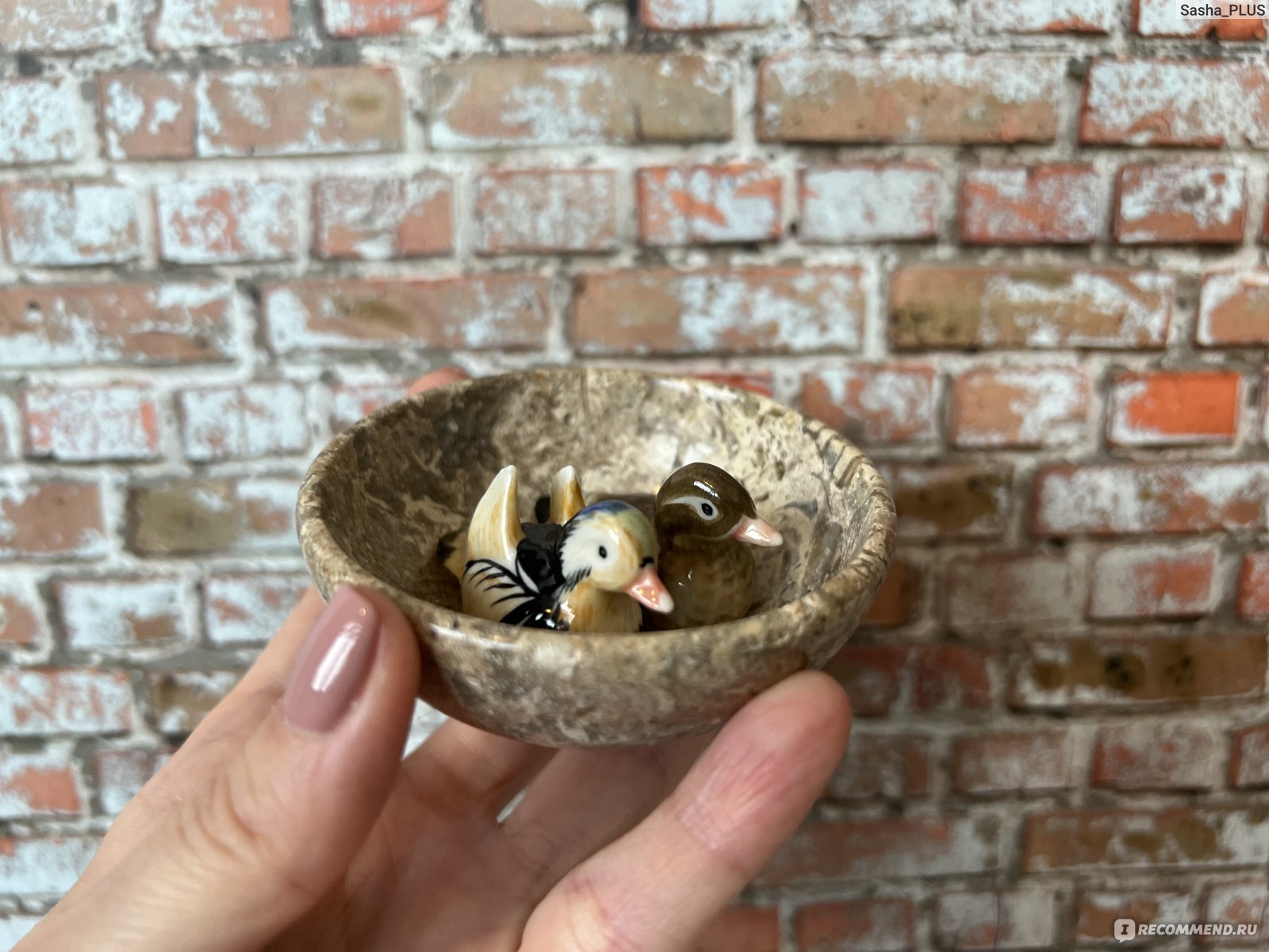 Фарфоровые утки в каменном гнезде.