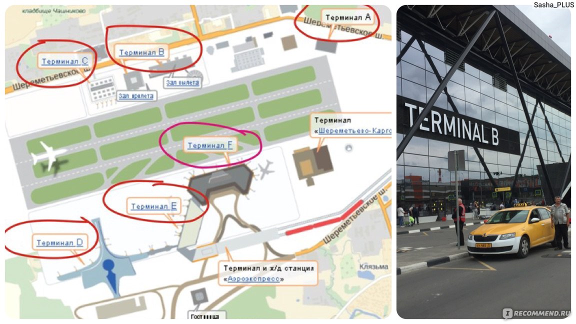 Схемы аэропорта Шереметьево