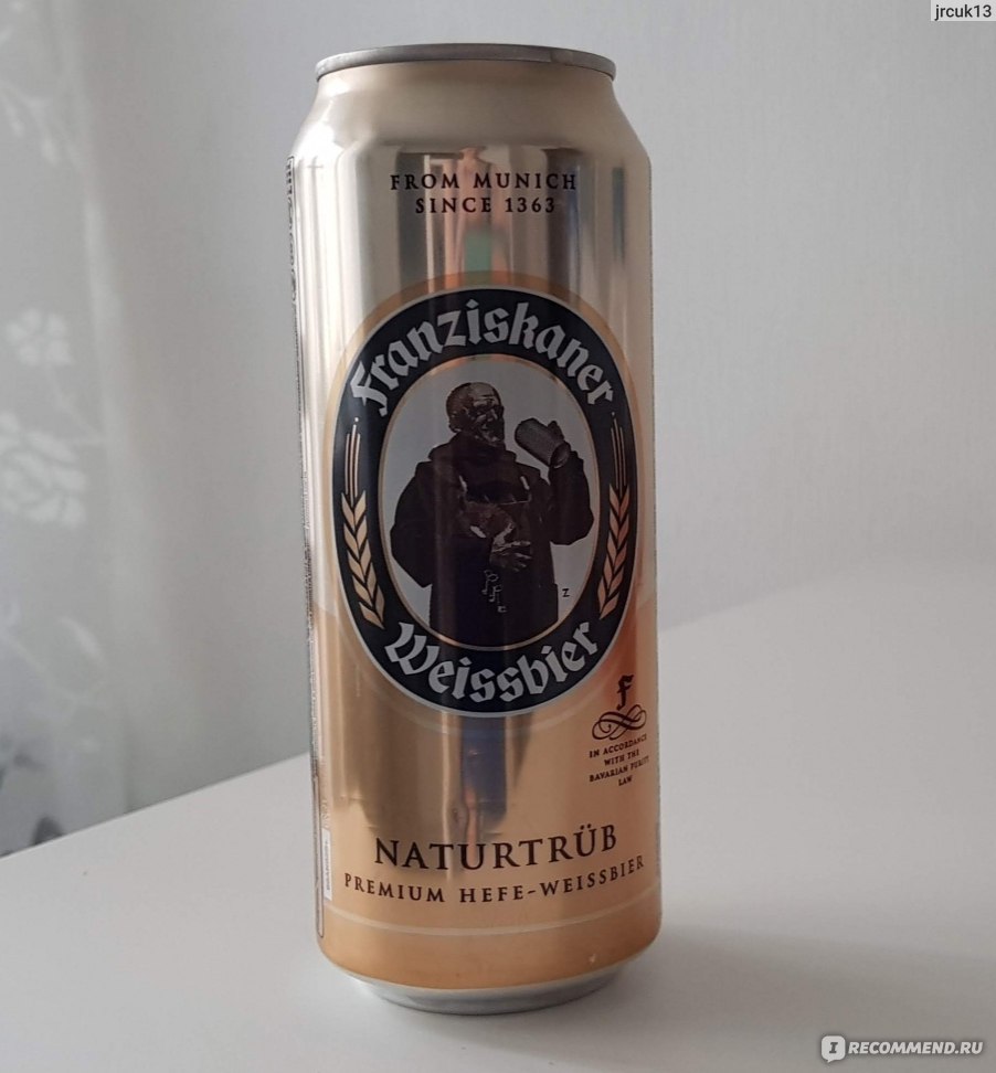 Пиво Franziskaner Weissbier - ««Franziskaner» - нефильтрованное пиво. + Рецепт рульки» | отзывы