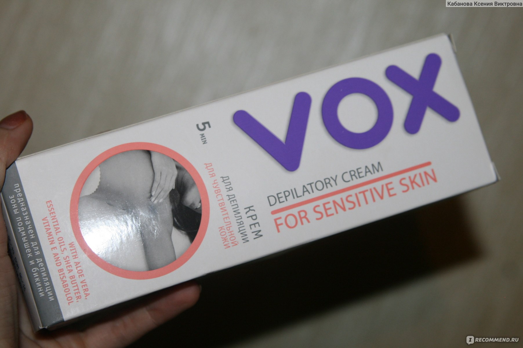 Крем для депиляции vox на лице