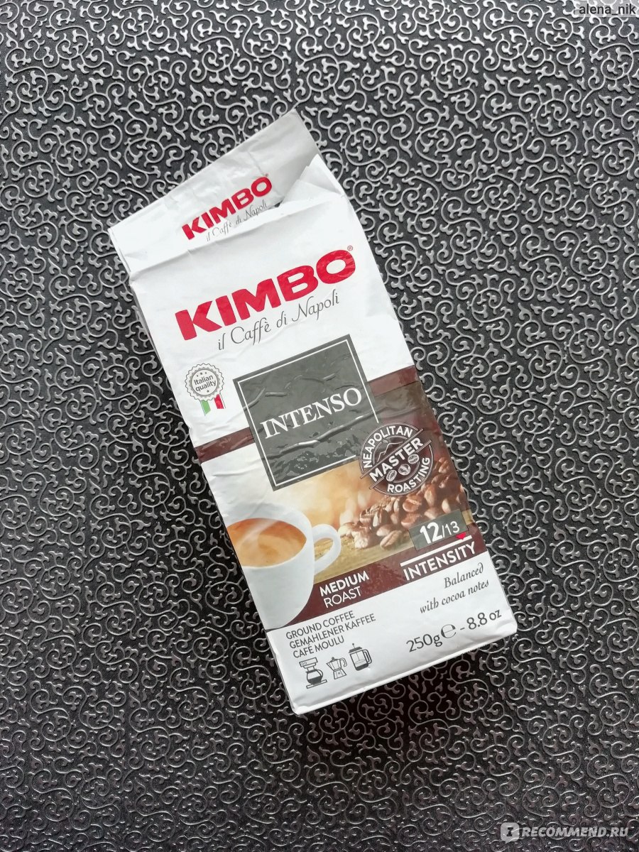 Кофе молотый Kimbo Aroma Intenso - «Мне нужно было внимательнее изучить  пачку перед покупкой. Тогда не было бы разочарования. Мои впечатления о кофе  Kimbo Aroma Intenso» | отзывы