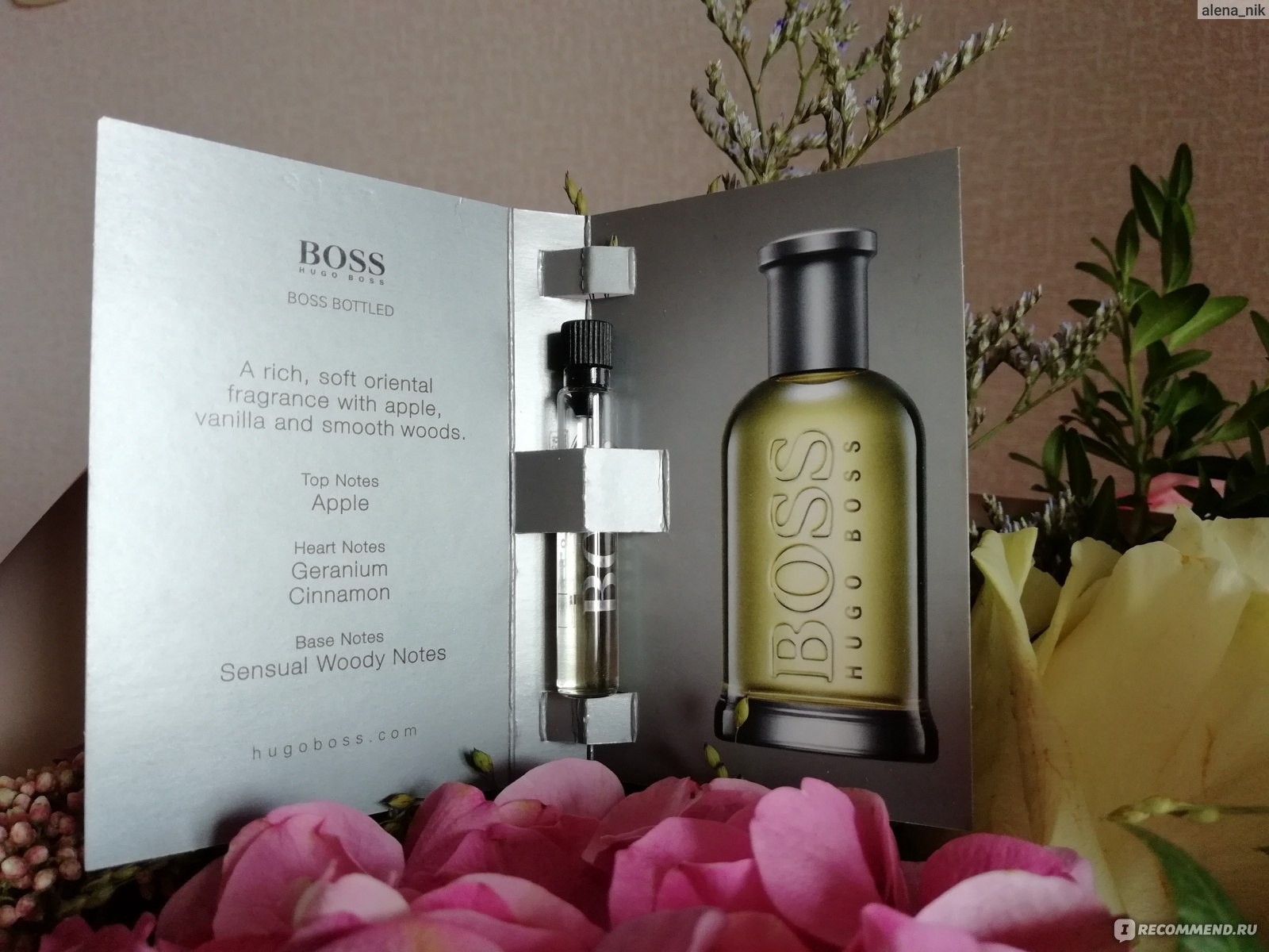 hugo boss apple geranium cinnamon