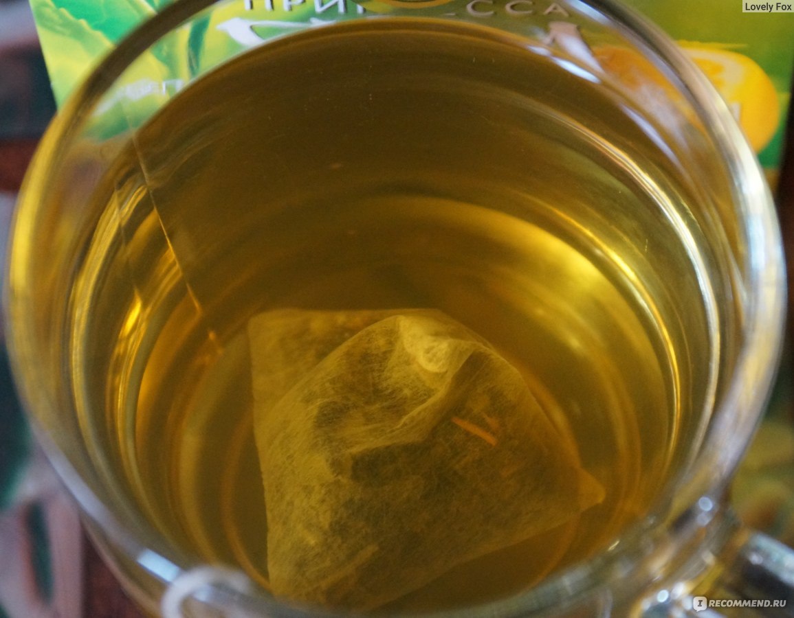 Чай в пирамидках Принцесса Ява зеленый с лимоном фото