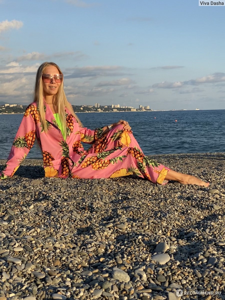 Пижама AliExpress Womens Long Printed Viscose Pajamas Fashion Summer  Pajamas - «Пижама в город! 💖 Моя самая крутая пижама с AliExpress. Розовая  пижама в Ананасы с Алика! Видео и ФОТО! 💖 Я