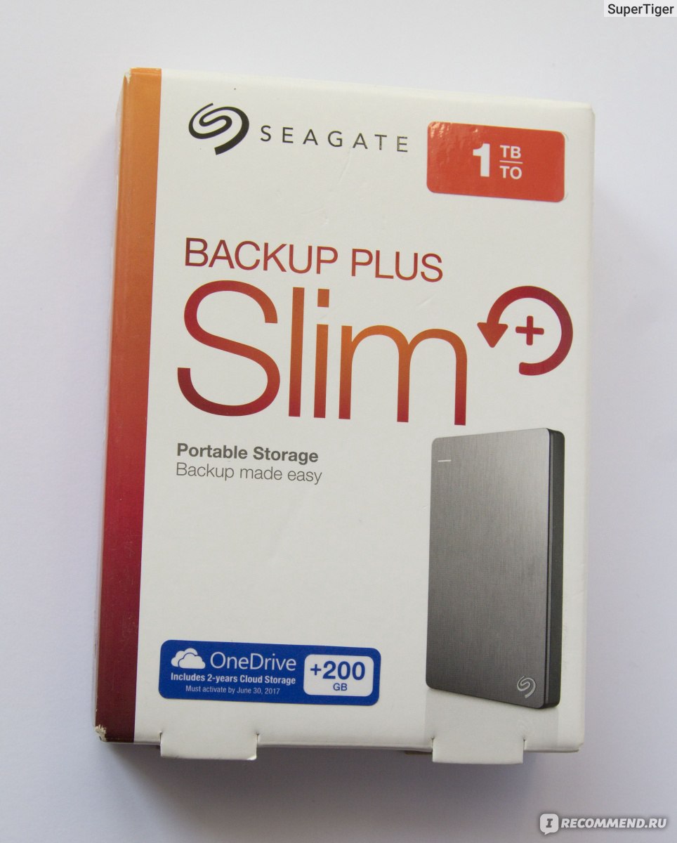 Внешний жесткий диск Seagate Backup Plus Portable Slim 1TB USB3.0 ...
