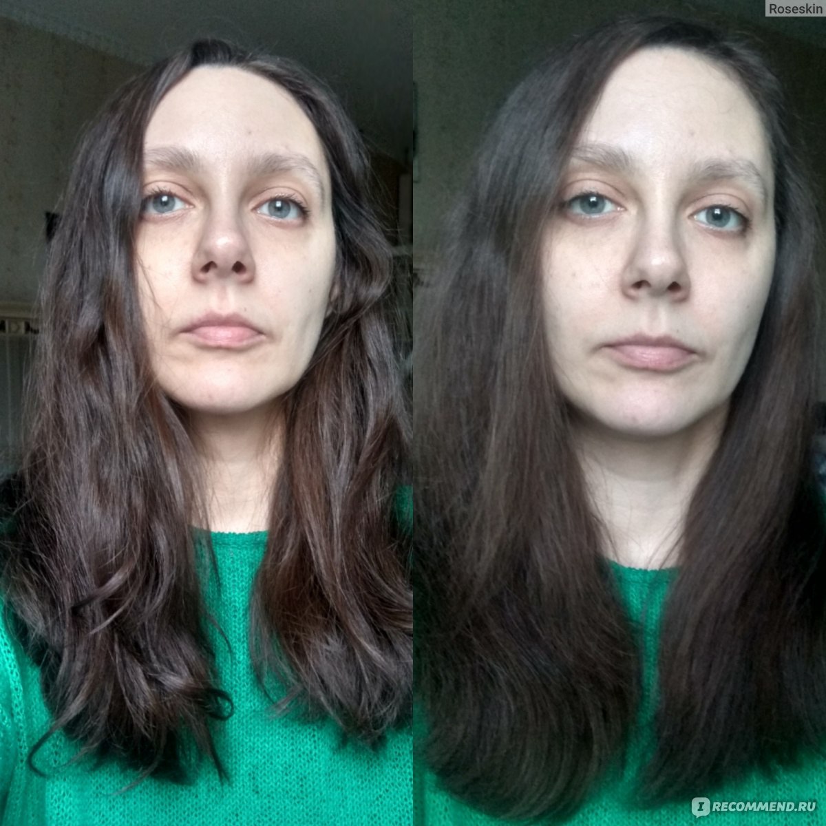 Волосы до и после арганового масла
