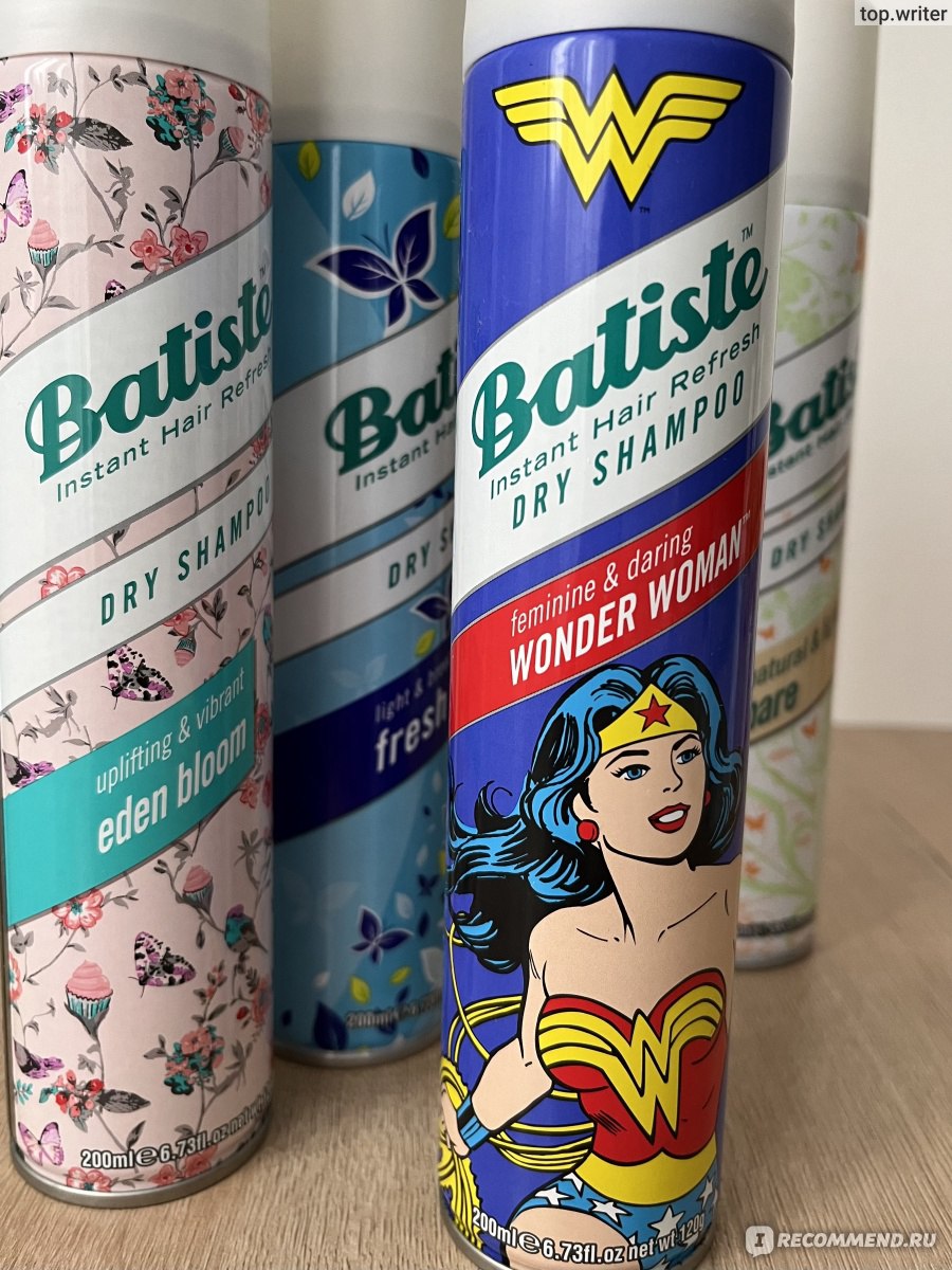 Сухой шампунь Batiste Wonder Woman - «Чем пахнет чудо-женщина? И как  помогает придать чистоты и свежести волосам за несколько пшиков? Как  наносить, чтобы избежать белого налета?» | отзывы