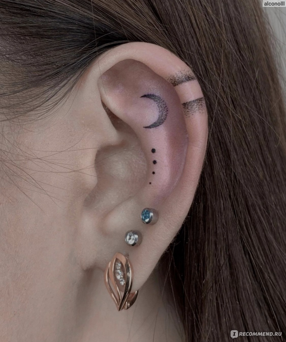 Тату на ушах- для неординарных tattoo особ