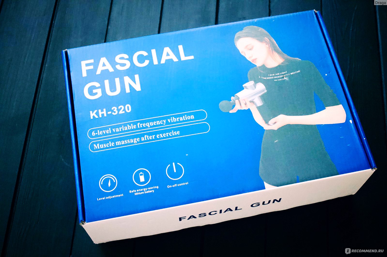 Массажер Fascial Gun портативный ручной мышечный для тела KH-320 Black 