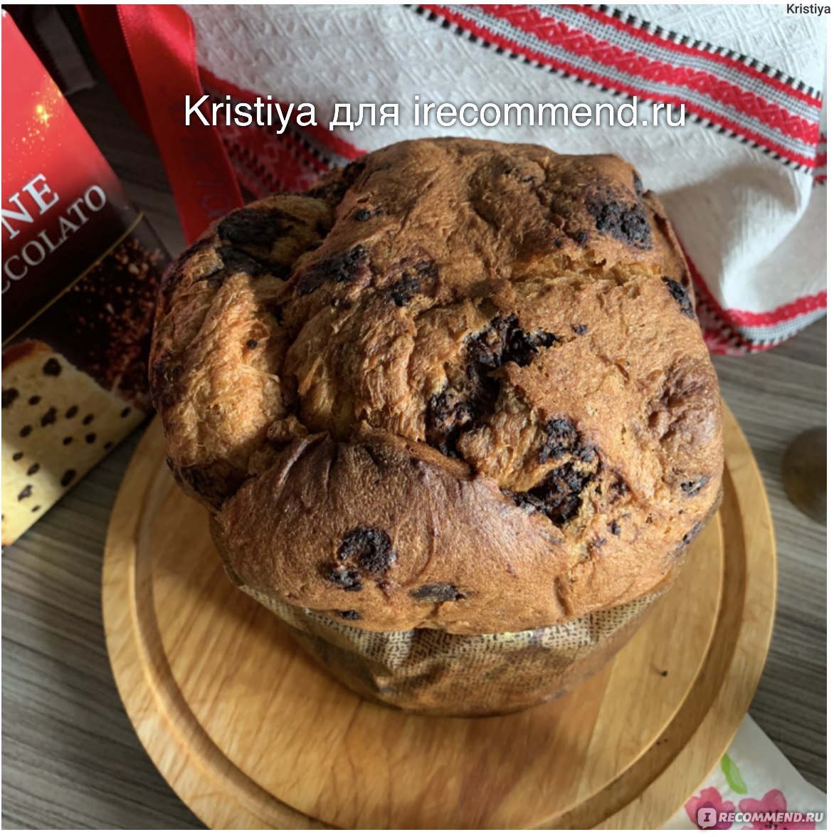 Кулич Santangelo Panettone gocce di cioccolato - «Пасхальный кулич с  шоколадом. Вкусный, ароматный и абсолютно не сухой. Но всё же поставила 4  балла» | отзывы