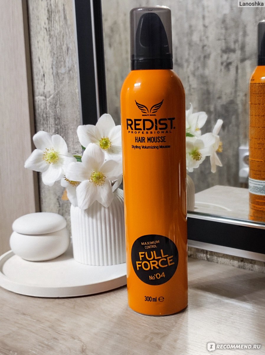 Мусс для волос Redist Professional Hair Mousse Full Force сильной фиксации  - «Очень сильная фиксация без склеивания » | отзывы