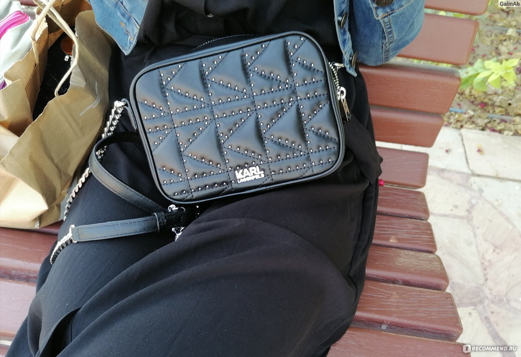 Сумка Karl Lagerfeld K/Kuilted Studs Camera Bag - «Моя рокерская сумка от  Карла Лагерфельда с одним ВАЖНЫМ нюансом K/Kuilted Studs Camera Bag. Полный  ОБЗОР » | отзывы