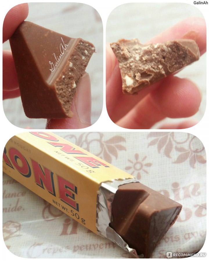 Шоколад треугольником Toblerone