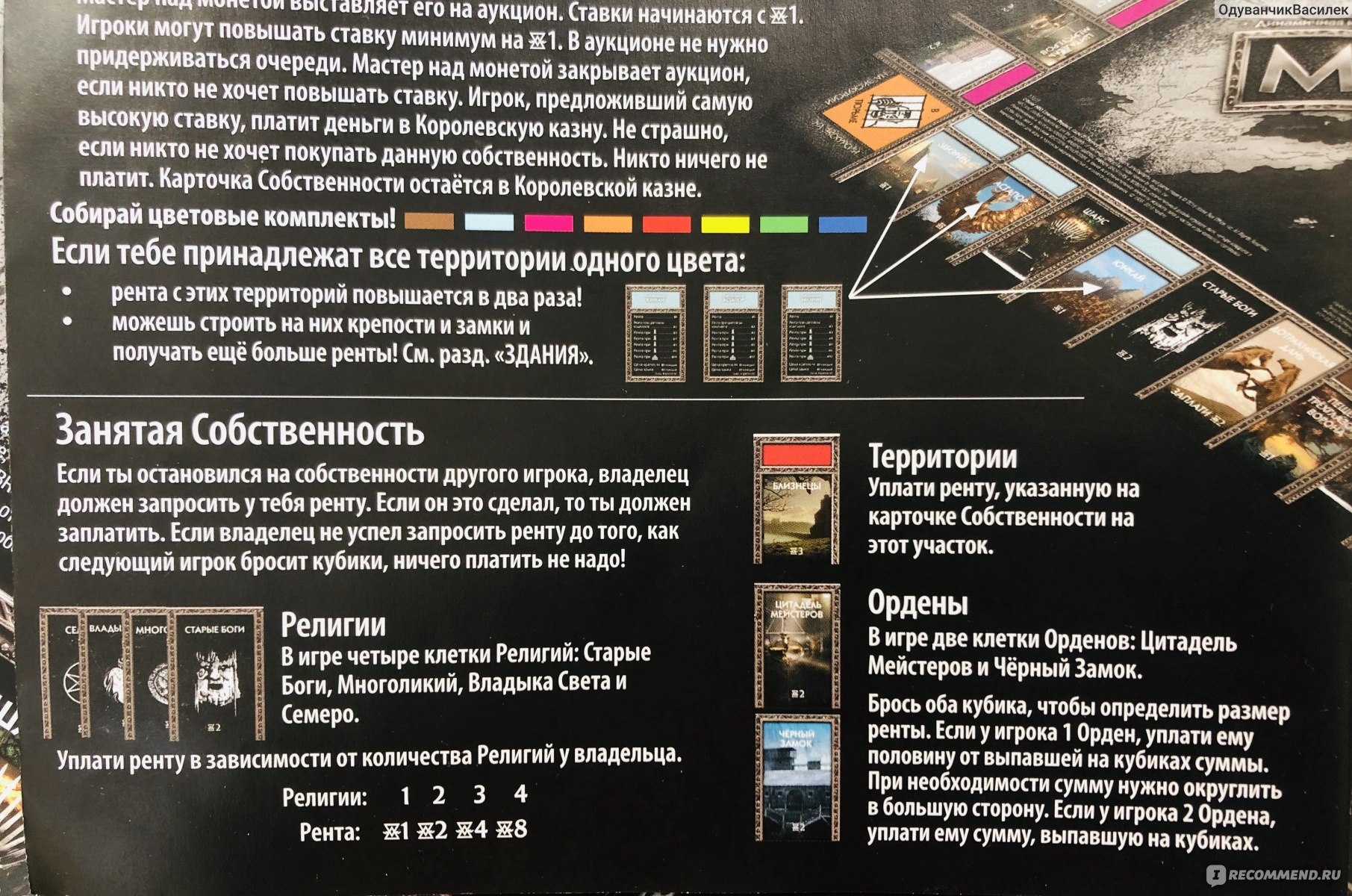 Настольная игра Monopoly Игра престолов 2е издание 2019 - «Для истинных  ценителей и любителей самой игры Монополия и сериала «Игра престолов»❤️» |  отзывы