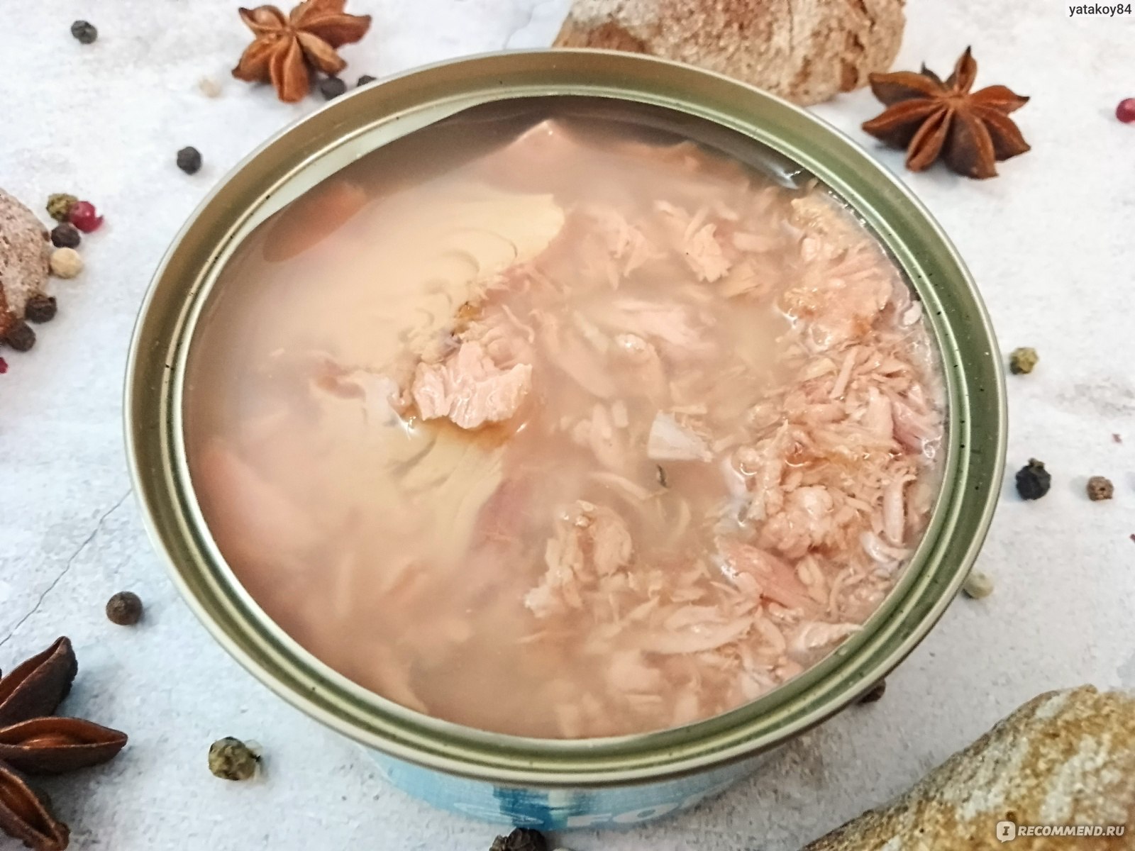 Консервы рыбные FORTUNA Тунец полосатый кусочками - «Вкусный нежный тунец + рецепт  заливного пирога» | отзывы