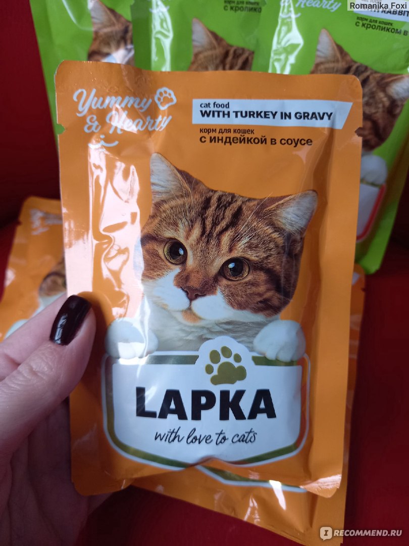 Корм для кошек Lapka С индейкой в соусе фото
