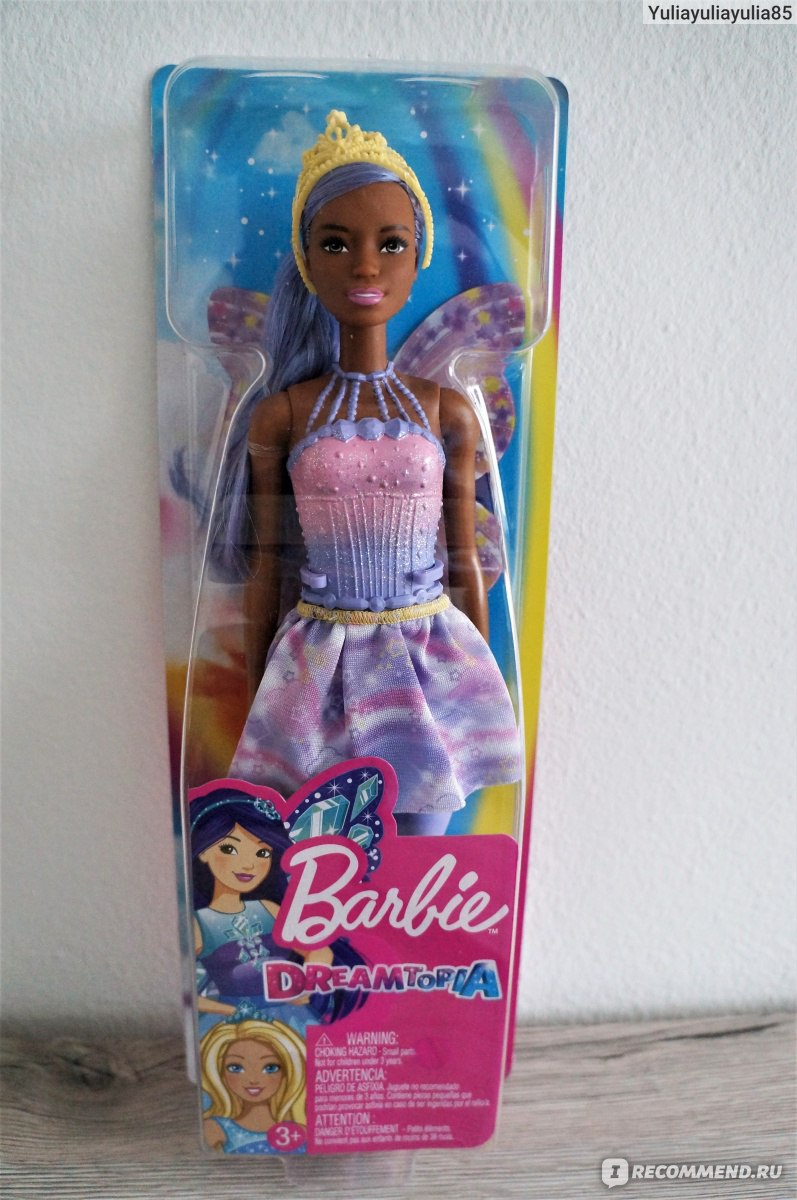 Barbie Dreamtopia Фея Black FXT02 - «????Милашка с хвостиком на боку и  крыльями , еще одна темнокожая Барби в нашей коллекции)» | отзывы