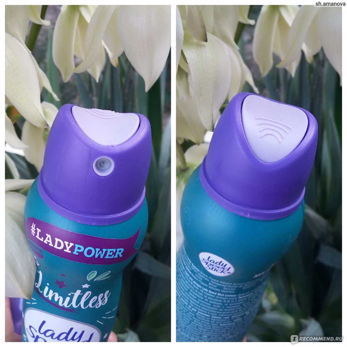 Дезодорант-антиперспирант спрей для женщин Lady Speed Stick Limitless ...