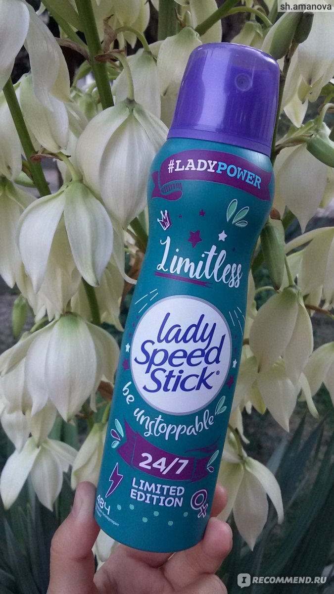 Дезодорант-антиперспирант спрей для женщин Lady Speed Stick Limitless ...