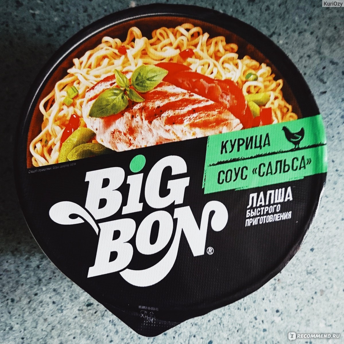 Лапша быстрого приготовления Big Bon Курица + соус 