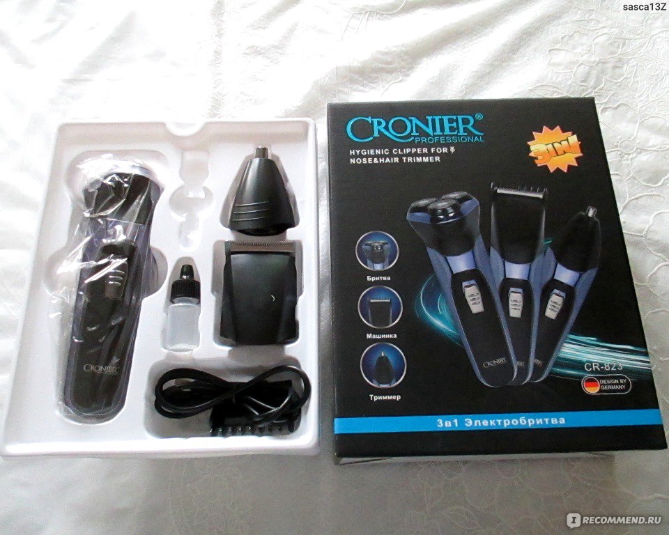 Электробритва CRONIER Professional CR-823 Hygienic clipper for nose & hair trimmer фото