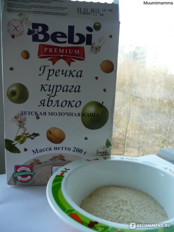 Каша bebi гречка и яблоко 4 м 200