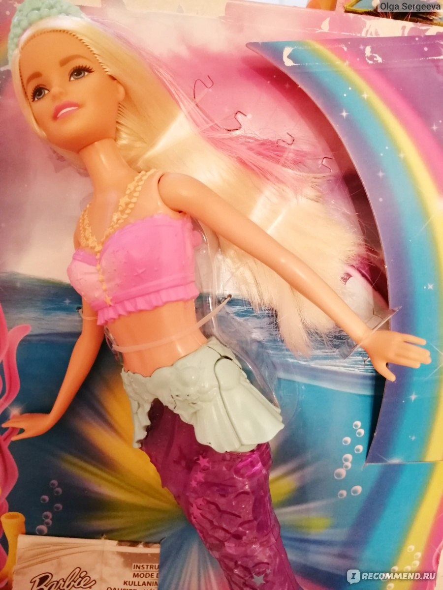 Mattel Кукла Barbie Dreamtopia Сверкающая (Мерцающая) русалочка - «После  первого заплыва, наша русалка оказалась сухопутной! Разочарование для  ребёнка, зря выкинутые на ветер деньги за бракованную игрушку - Mattel  Кукла Barbie Dreamtopia Сверкающая (