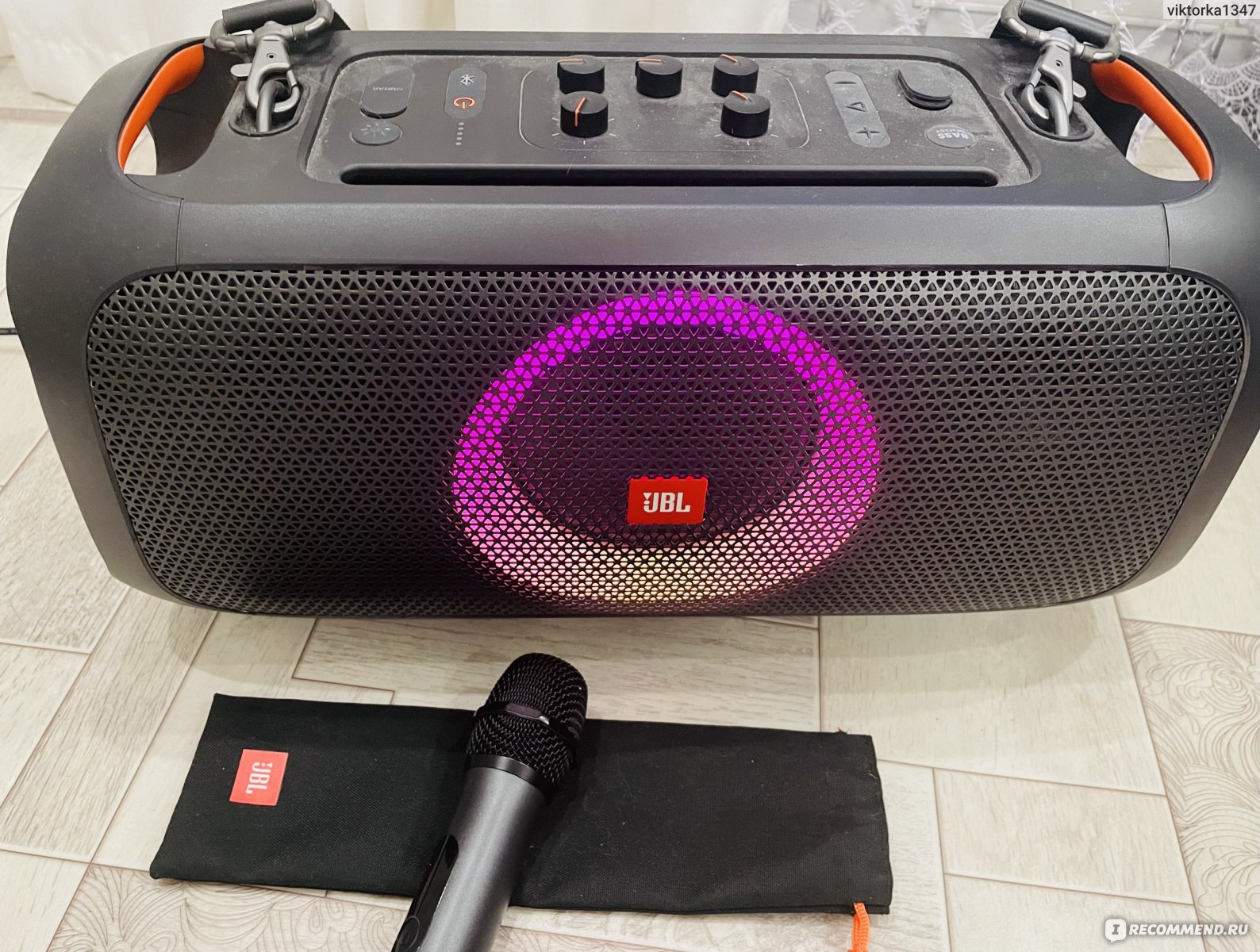 Колонка с функцией микрофона караоке JBL PartyBox On-The-Go - «Петь с  удовольствием ?» | отзывы