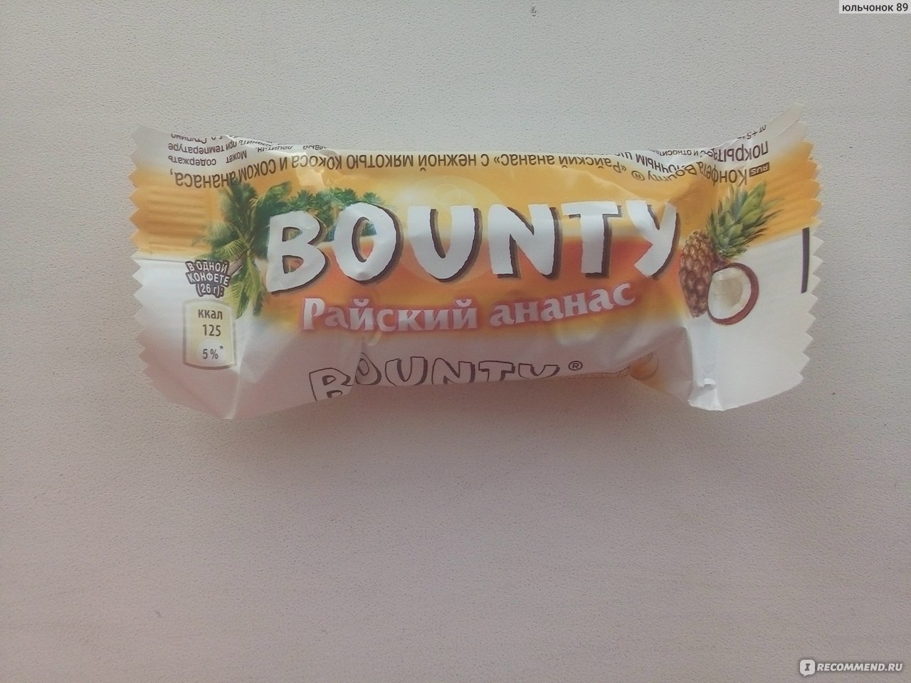 Конфеты Bounty Райский ананас - «Вкусняшки...» | отзывы