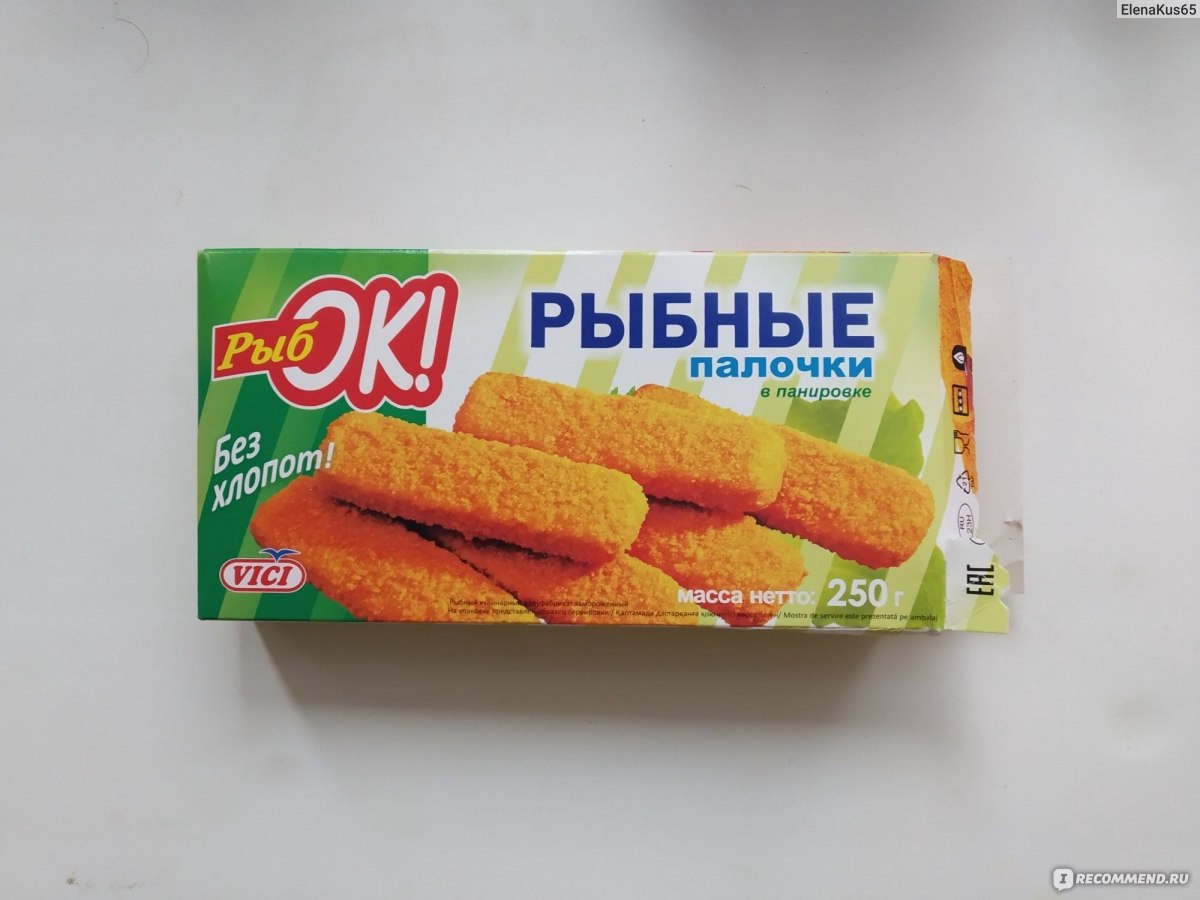 Рыбные палочки в панировке fish house