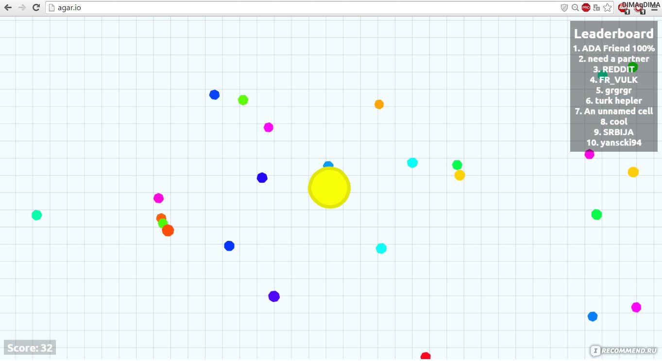 Сайт Agar.io - «Идеальный убийца времени» | отзывы