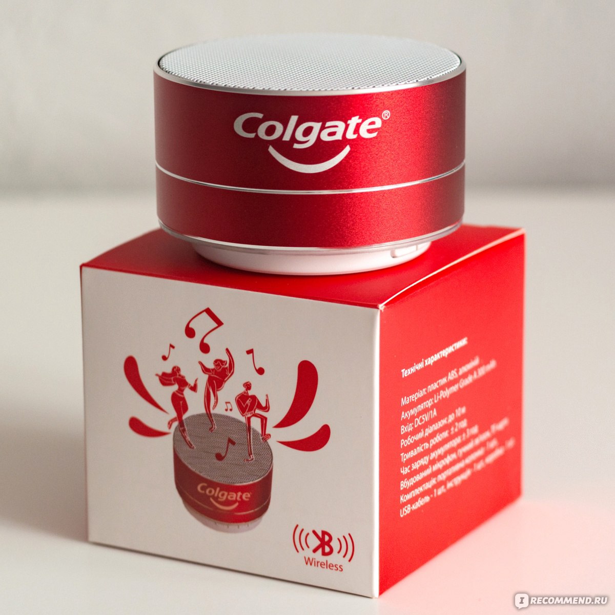 Портативная колонка Colgate Bluetooth - «Неплохой подарок в довесок к  основному заказу в магазине косметики» | отзывы