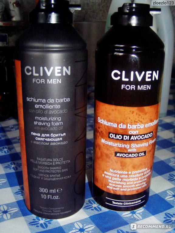 Cliven for men пена для бритья смягчающая с маслом авокадо