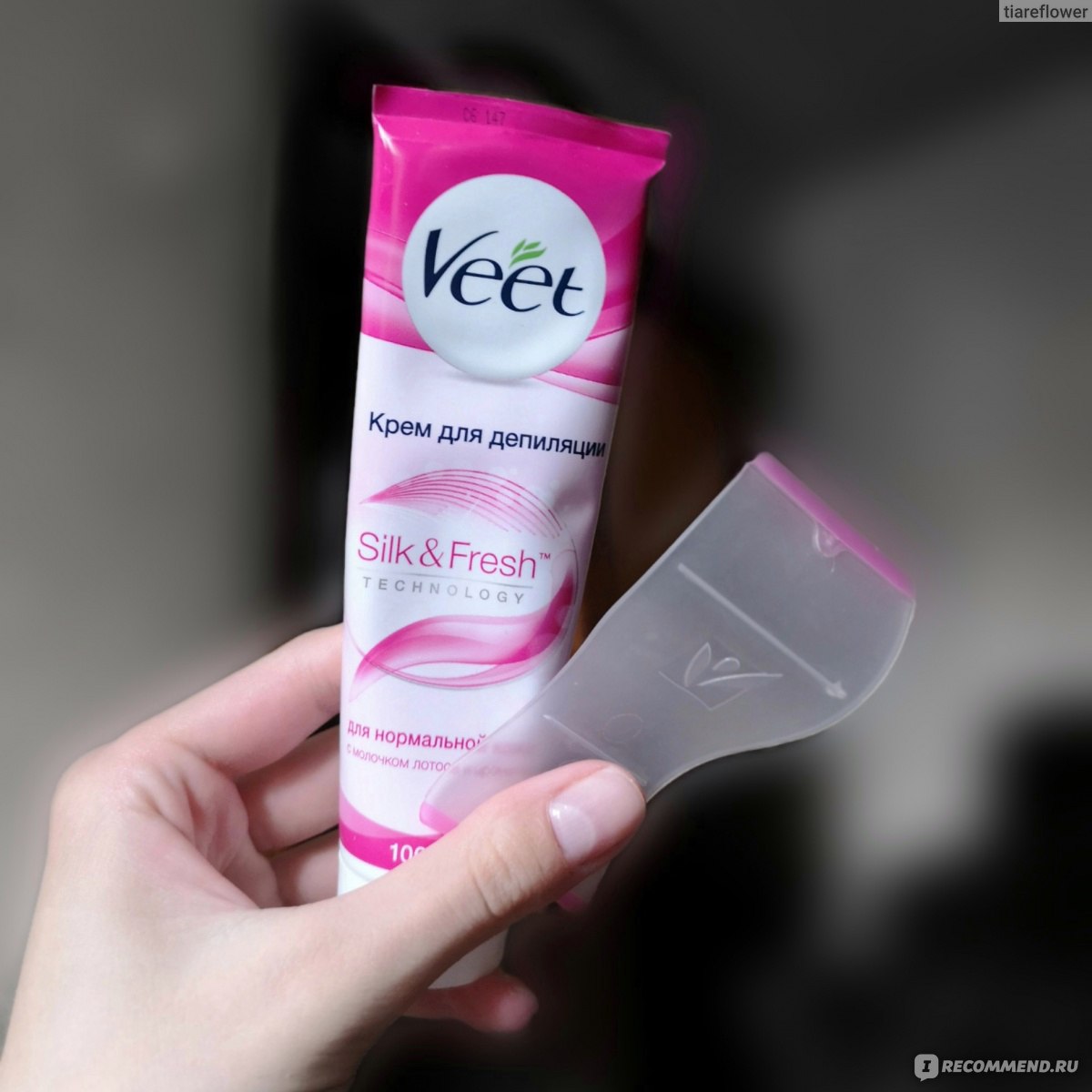 Крем для депиляции Veet для нормальной кожи с молочком лотоса и ароматом жасмина - «Худший способ депиляции для меня! Хотите провоняться тухлыми яйцами и ещё день дико чесаться? Тогда берите крем для