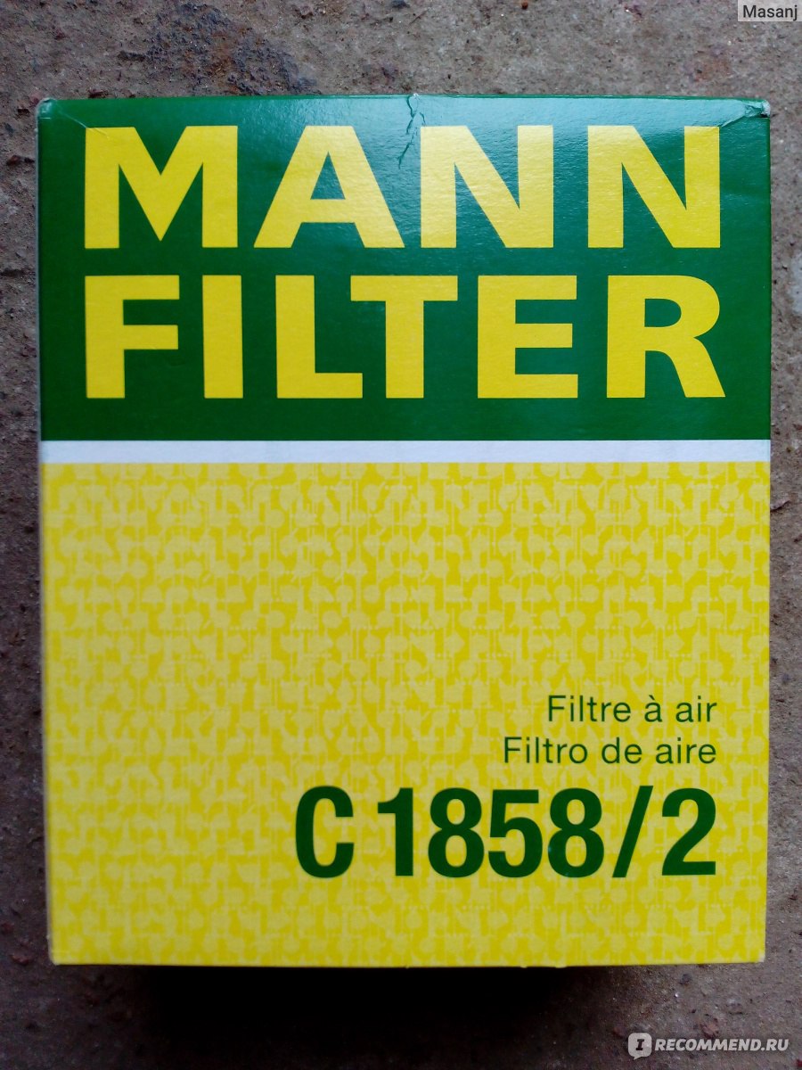Воздушный фильтр Mann C1858/2 - «Свежий воздух Вашему автомобилю.» | отзывы