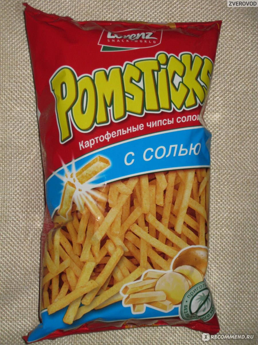Чипсы картофельные   Lorenz Pomsticks с солью фото