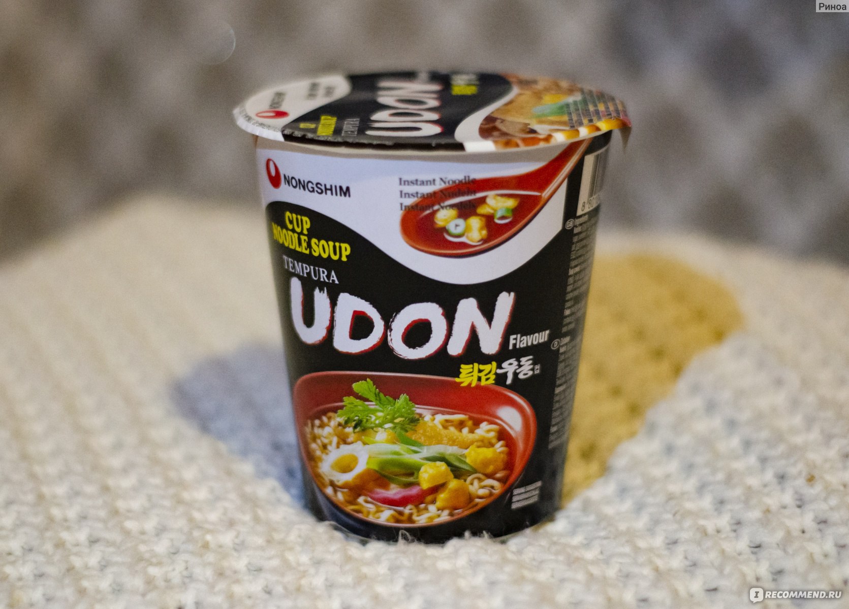 Лапша быстрого приготовления Nongshim Удон в стакане - «Прикольная лапша с  нарутомаки и кусочками темпуры 🍥 Уж чего, а соли добавили от души!» |  отзывы